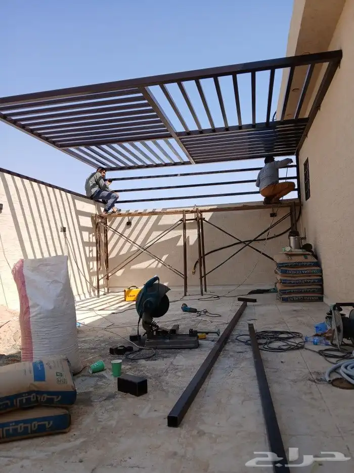 تنسيق حدائق جلسات الخارجيه مظلات شلالات ثيل طبيعي 3