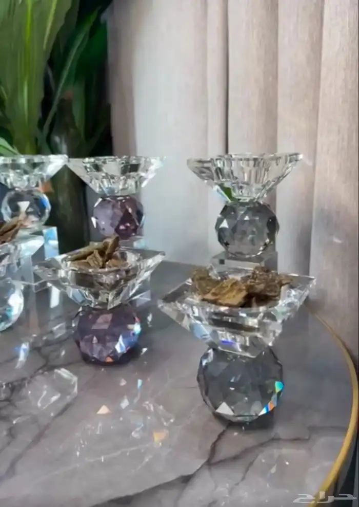 طقم مباخر كريستال 2