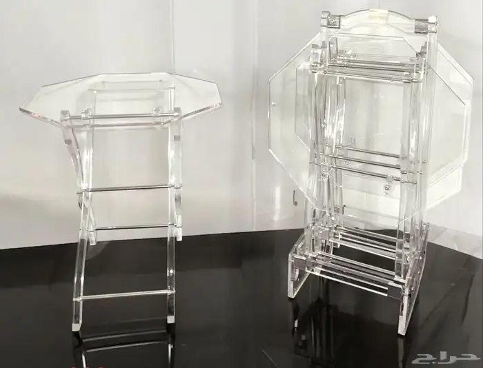 طاولات خدمه اكريلك شفاف 2