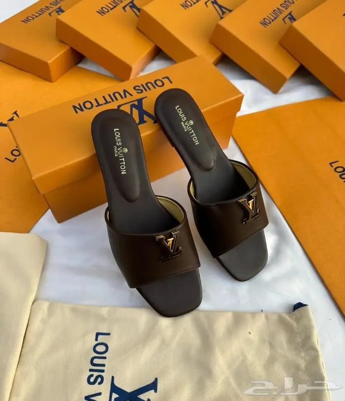 صنادل ماركات ماركة لويس سليبرات جيس حذاء عالي فيتون صندل قيس 26