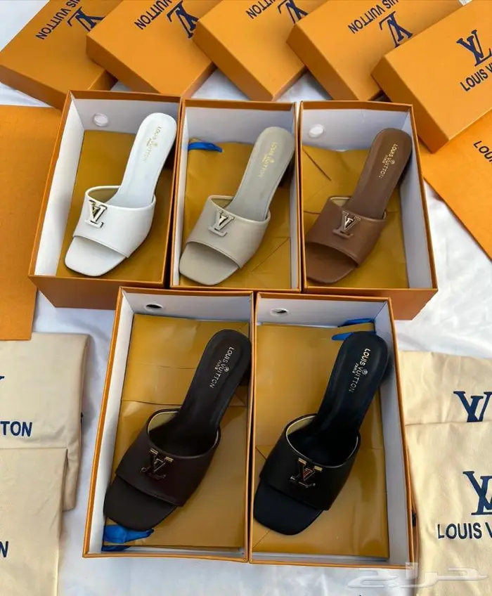 صنادل ماركات ماركة لويس سليبرات جيس حذاء عالي فيتون صندل قيس 4