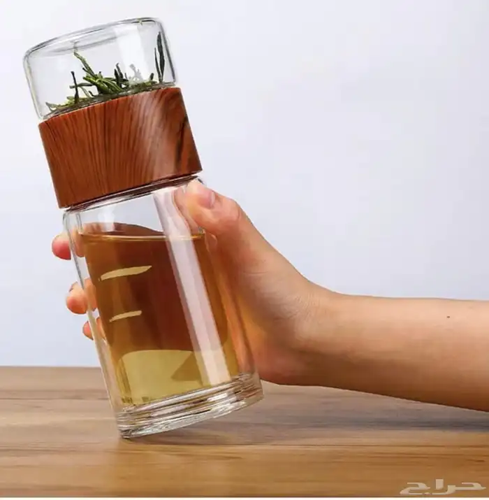 كوب السفر مانع للتسرب مع كوب مصفاة للشاي 230 مل 3