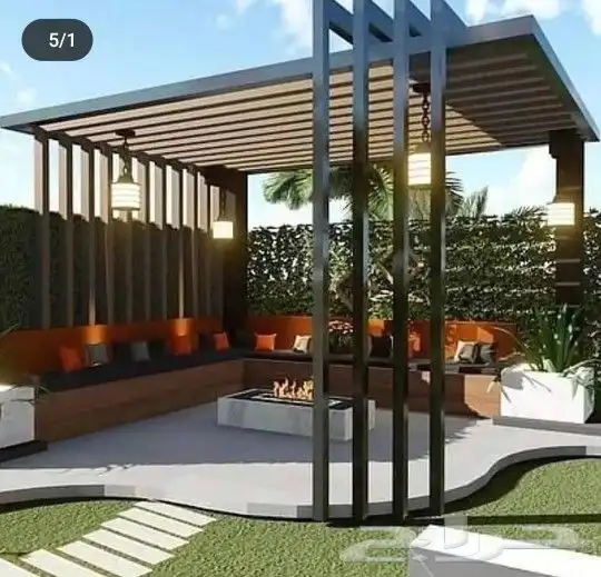 جميع انواع الحداده مظلات سيارات وبرجولات وشينكو سواتر 4