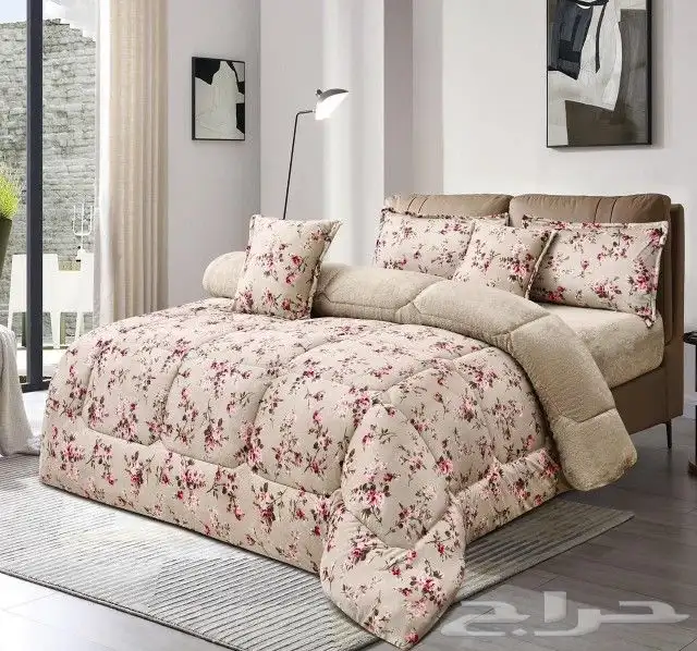 مفرش سرير شتوي مخمل وفر عالية الجودة 1