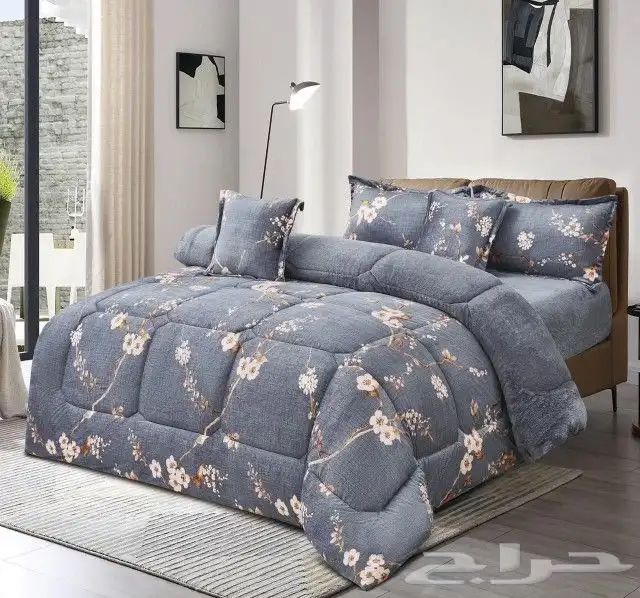 مفرش سرير شتوي مخمل وفر عالية الجودة 2