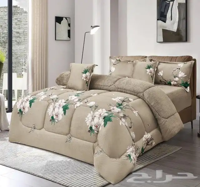 مفرش سرير شتوي مخمل وفر عالية الجودة 8