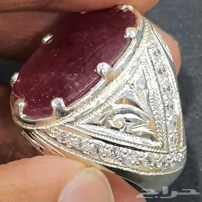 خاتم ياقوت افريقي حجم راهي 3