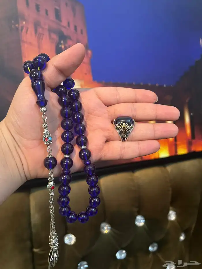 سبحه مسكي آلماني مسباح فضه خواتم سبح أحجاره كريمة إكسسوارات 2