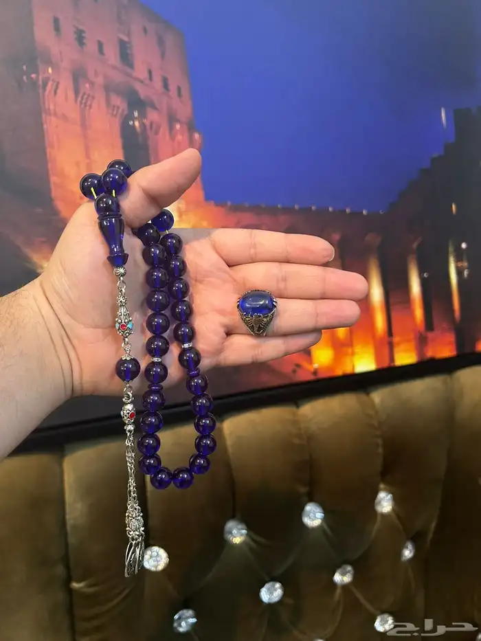 سبحه مسكي آلماني مسباح فضه خواتم سبح أحجاره كريمة إكسسوارات 0