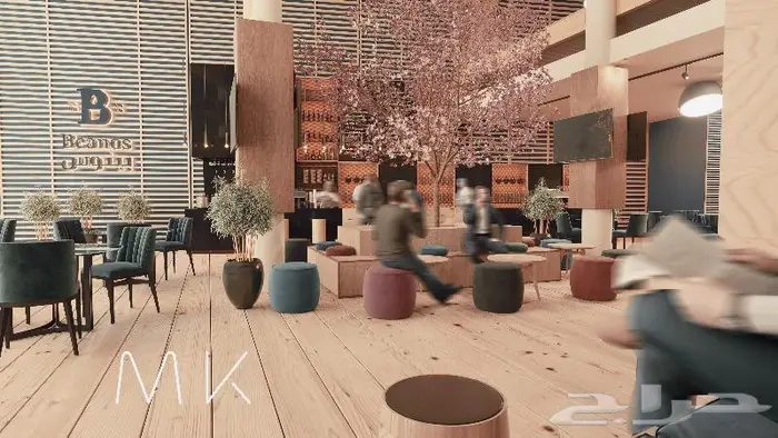 تصميم ثري دي مكاتب كافيهات مطاعم معارض محلات 22