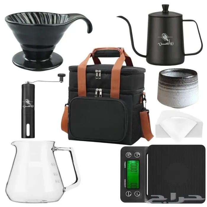 شنطة القهوة المقطرة V60 ب 99ريال مع الأدوات 0