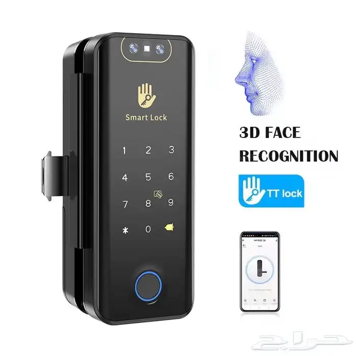 قفل ذكي لباب زجاج بصمة وجه أعلى مواصفات 0