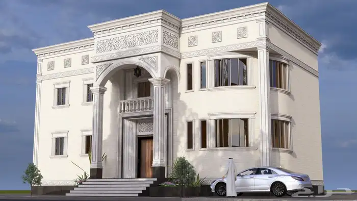 أعمال واجهات الخارجيه حجر رخام تصميم كلاسيك مودرن 0