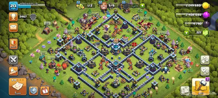 قرية كلاش اوف كلانس تاون 13 ماكس Clash of Clans 0