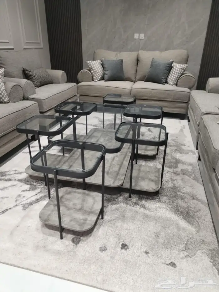 طاولات خدمه 7 قطع جديده الاحساء 0