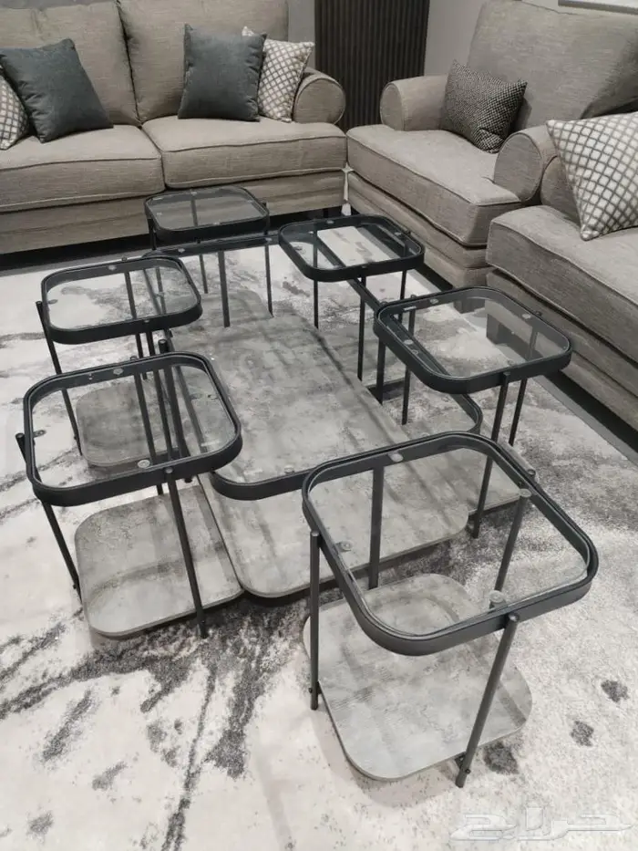 طاولات خدمه 7 قطع جديده الاحساء 1