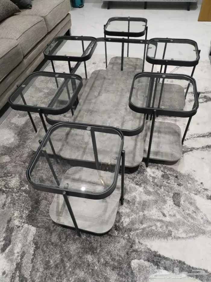 طاولات خدمه 7 قطع جديده الاحساء 3