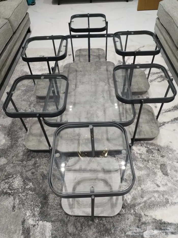 طاولات خدمه 7 قطع جديده الاحساء 4