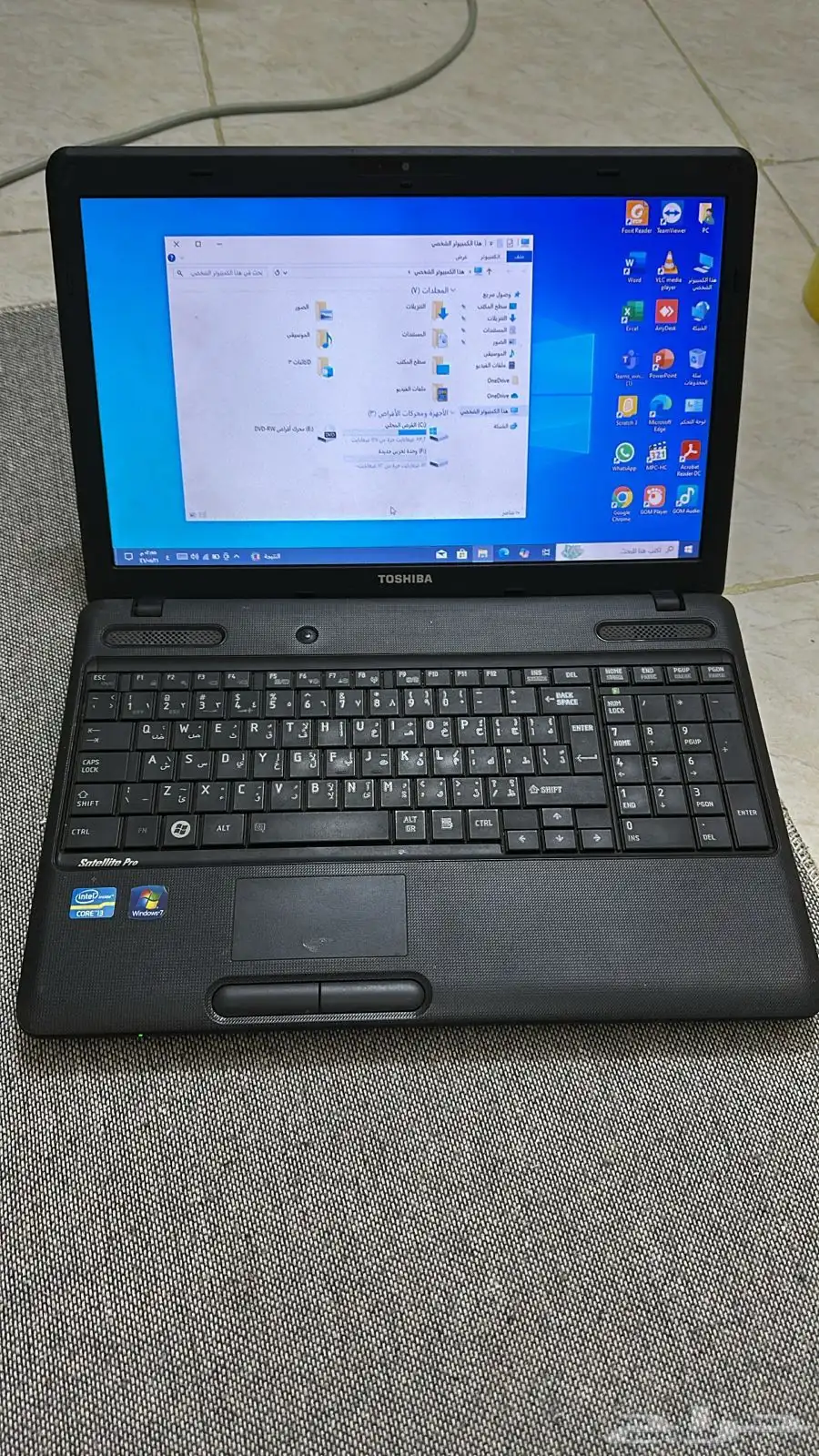 لابتوب i3 سريع مع ssd256جيجا 3