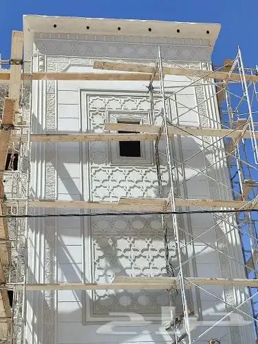 لياسه ملونة تغنيك عن الحجر وديكورت خرجيه اسمنتيه وبطاح اريض 6