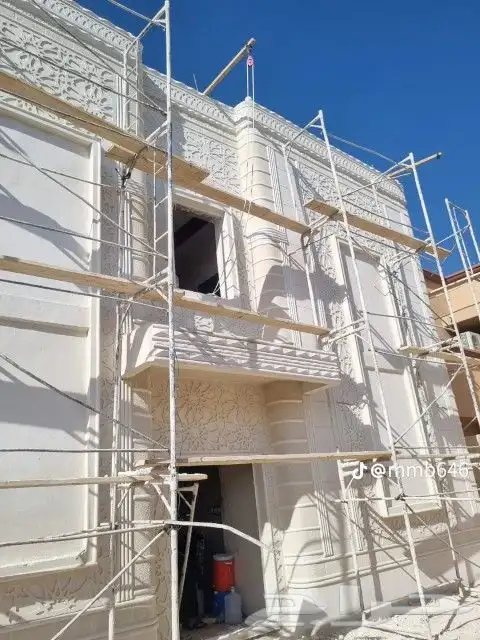 لياسه ملونة تغنيك عن الحجر وديكورت خرجيه اسمنتيه وبطاح اريض 7