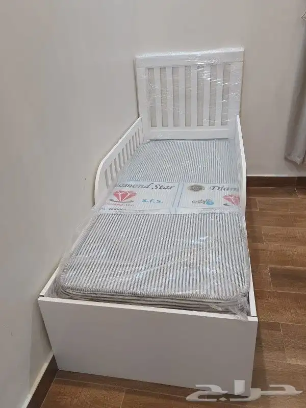 سرير خشب ابيض 4