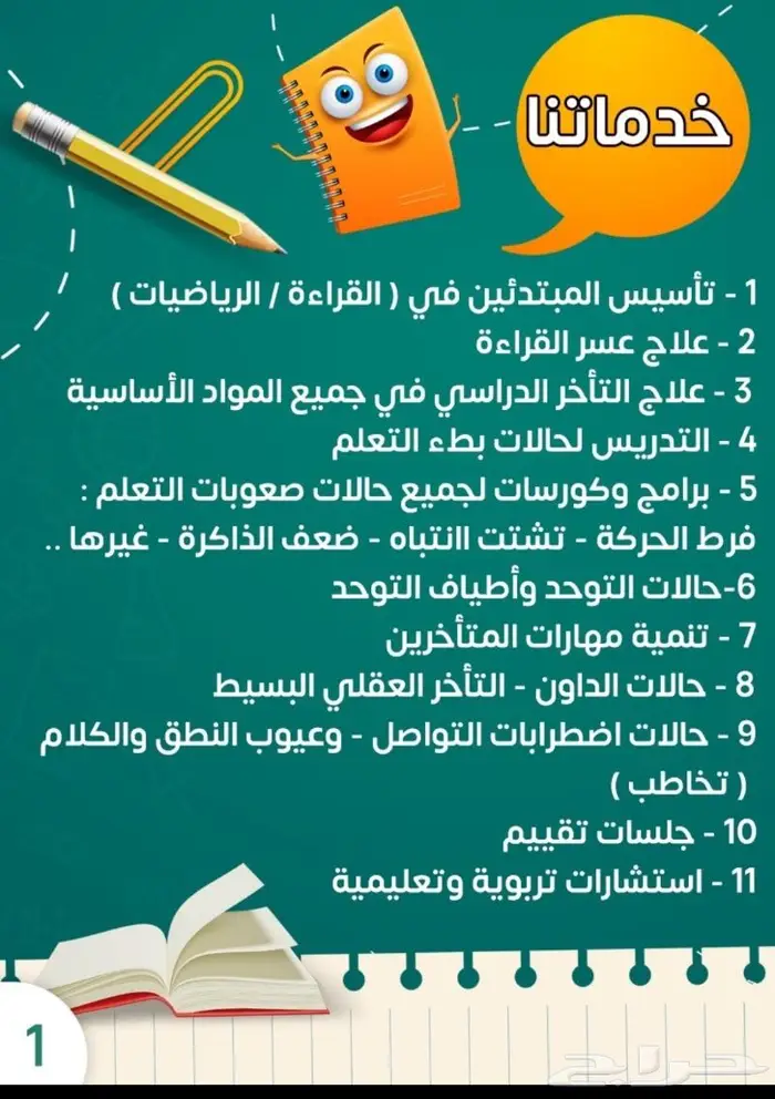 معلم صعوبات تعلم خبرة 22 عاما جميع حالات صعوبات التعلم 1