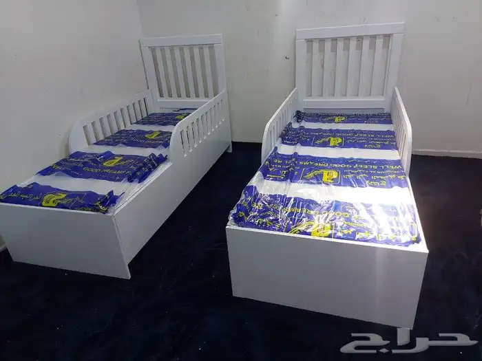 سرير خشب ابيض 1