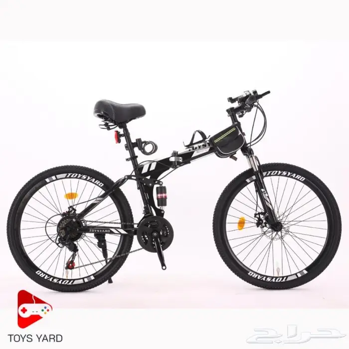 سيكل هوائي قابل للطي هجين لون أسود 4