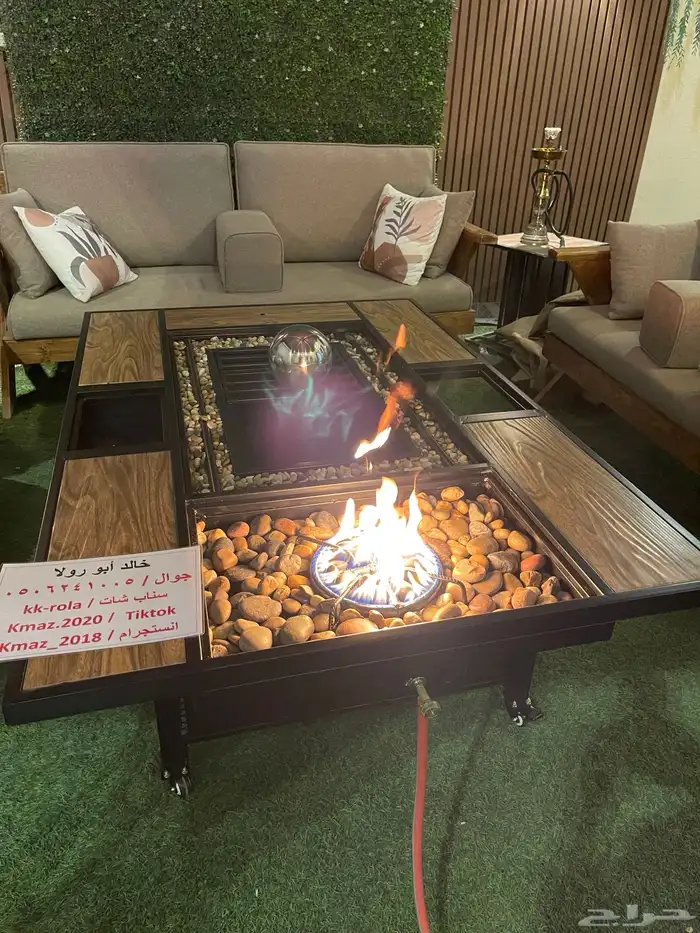 طاولات تدفئه وحدائق ومشبات على الغاز والحطب 2