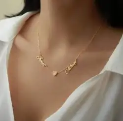 افخر وارقاء سلاسل با الاسم مطلي ذهب عيار 21 6