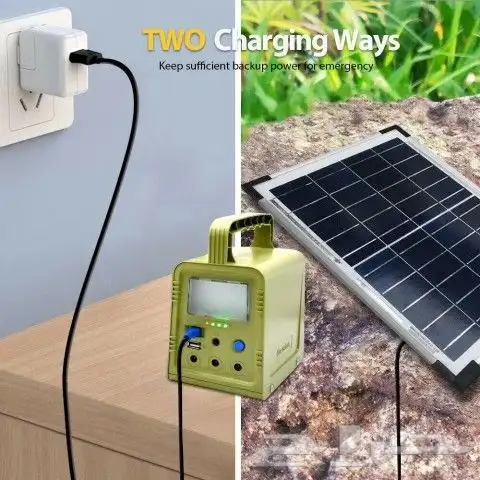 منظومة طاقه شمسية ببطارية ليثيوم للراعي والرحاله شاحن جوال و 2