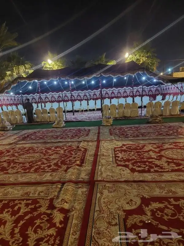 تاجير خيام تاجير بيوت شعر كل لوازم الحفلات فرش كبير وصغير 0