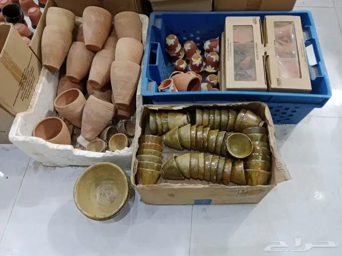 موجود جميع انواع الفخاريات صحاف والحجر مغشات بجميع احجامها 16