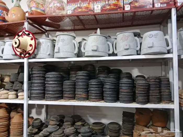 موجود جميع انواع الفخاريات صحاف والحجر مغشات بجميع احجامها 5