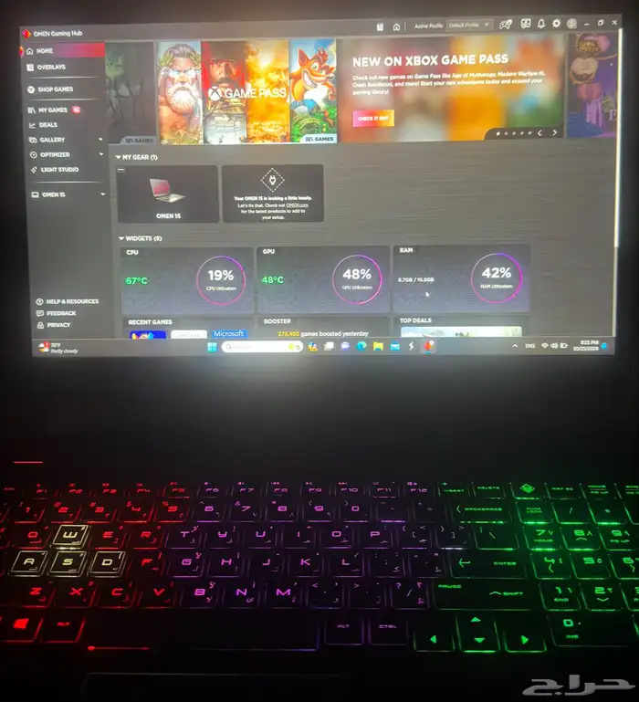 لاب توب omen hp جيمنق والتصاميم قوى جدا 7