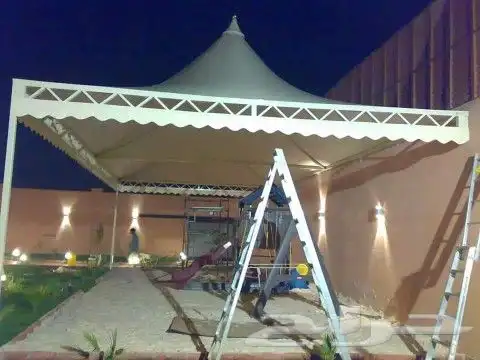 مظلات سيارات بجميع أنواعها فرنسي عادي سواتر برجولات بيوت شعر 8