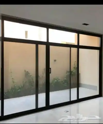 نوافذ الومنيوم سرايا وعادي باب وشباك مح زجاج دبل 0