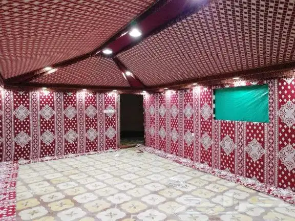 مشب نار بيوت شعر تلبيس قماش مجالس عربية 29