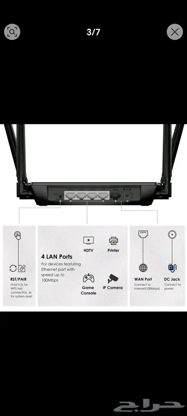 راوتر لاسلكي 1200 ميجابت في الثانية 1