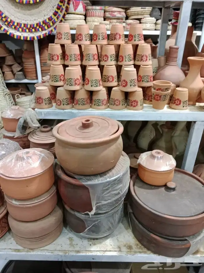 موجود جميع انواع الفخاريات صحاف والحجر مغشات بجميع احجامها 2