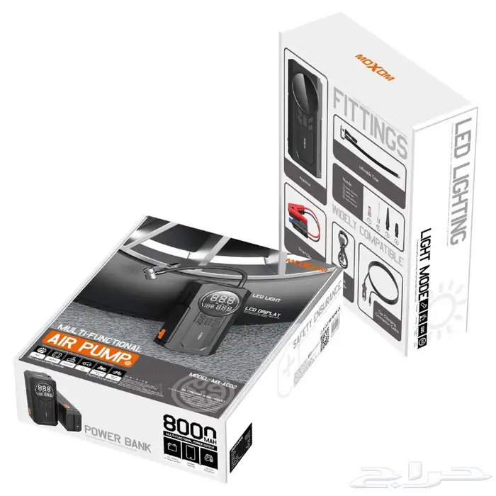 منفاخ وباور بنك واشتراك طوارئ لبطارية السيارة 6