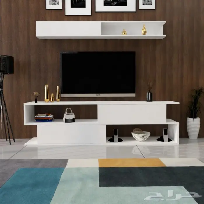 طاولات تلفزيون خشب متين يدوم طويلا 0