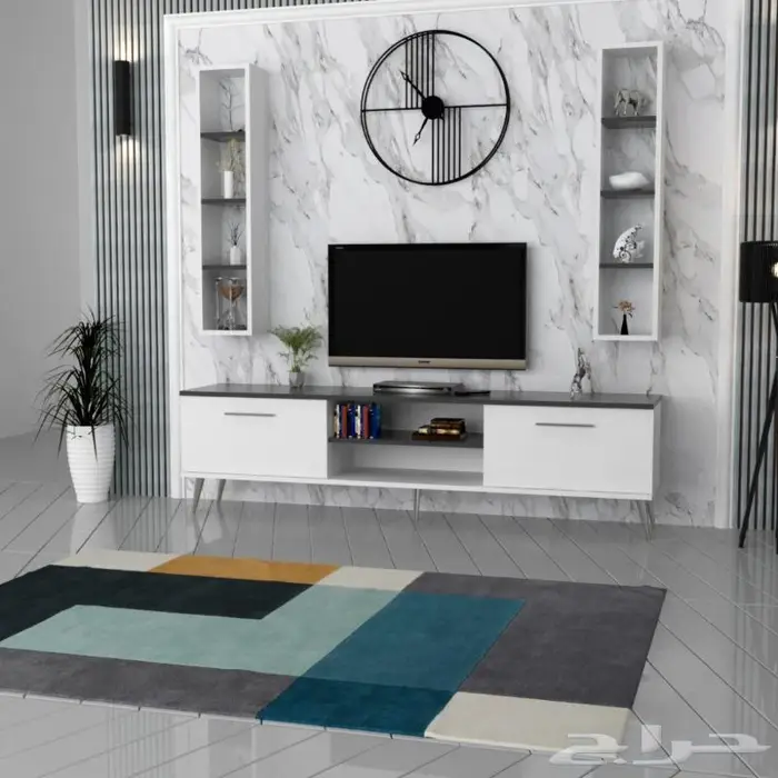 طاولات تلفزيون خشب متين يدوم طويلا 6