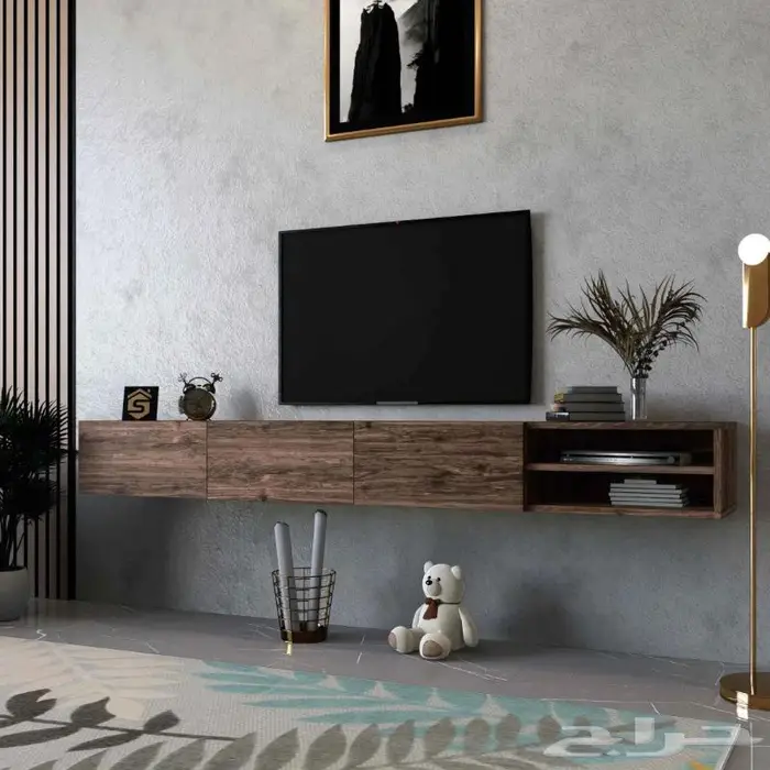 طاولات تلفزيون خشب متين يدوم طويلا 10