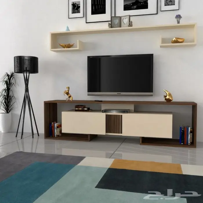 طاولات تلفزيون خشب متين يدوم طويلا 12