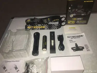 للبيع كشاف الرأس NITECORE نايتكور مع مصباح مجانا 0
