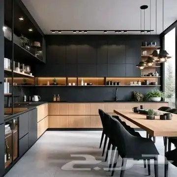 مطابخ خشب ألماني ومطابخ صاج والمنيوم ورخام صناعي وبورسلان 0