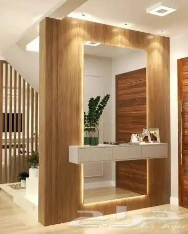 تصاميم ديكور مدخل استقبال تعليق عبايات تصاميم حديثه 15