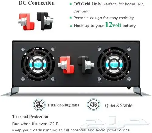 محول بيور 5000 وات صافي نظام 12V 6